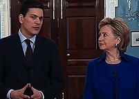 © BBC TV David Miliband und Hilary Clinton
