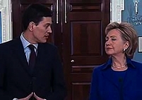 © BBC TV David Miliband und Hilary Clinton