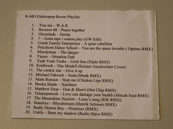 © Radio FM4 Playlist des kmo mixes