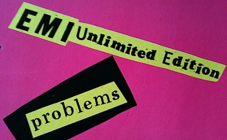 © Robert Rotifer Rückseite der Sex Pistols-LP "Never Mind The Bollocks" mit Songtiteln: "EMI Unlimited Edition", "Problems"