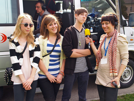 © Andreas Kepplinger Esther Csapo mit FM4 Fans