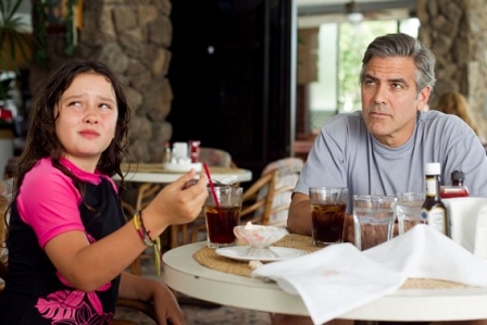 © 20th century fox Amara Miller und George Clooney in "the descendants"