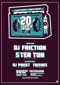 © gerd bohmann Flyer von 20 years of hip hop