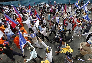 © EPA/MAK REMISSA Anti-government protests in Phnom Penh