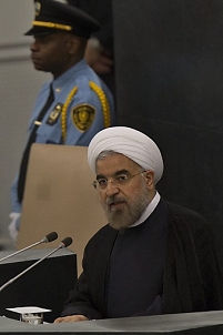 © apa Hassan Rouhani, President of the Islamic Republic of Iran addresses the 68th United Nations General Assembly at the UN headquarters in New York, USA