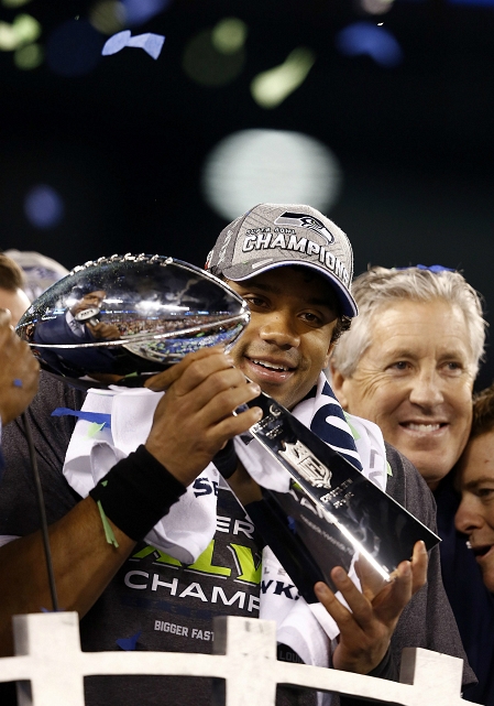 © APA/EPA/PAUL BUCK Strahlender Sieger: Quarteback Russell Wilson