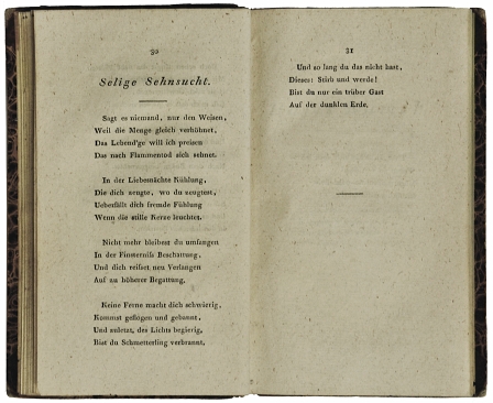 © CC BY-SA 3.0 H.-P.Haack via Wikicommons Goethes Gedicht Selige Sehnsucht