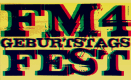 Plakat-Sujet zum FM4 Geburtstagsfest