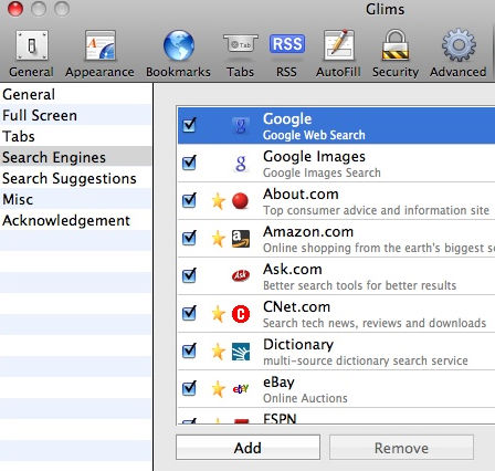 © Machangout.com Todays webtip: Glims preference panel