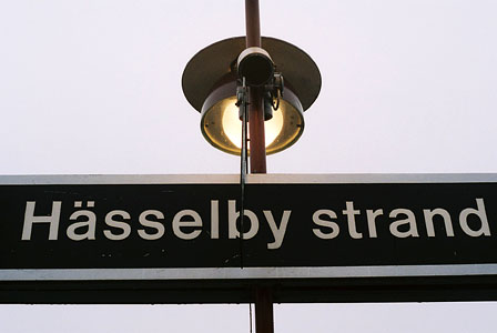 Hässelby strand Schild