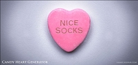 © despair.com D.I.Y. Candy heart. Nice Socks. Romance aint my thang...
