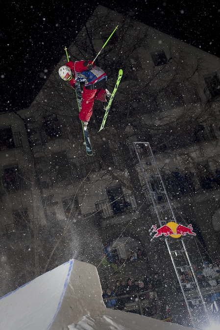 Patrick Hollaus in action at the Playstreets in Bad Gastein.