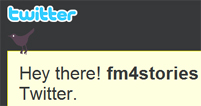 © radio FM4 Twitter Logo - Textbox FM4stories using twitter