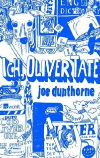 Buchcover von "Ich, Oliver Tate" von Joe Dunthorne, blau-weiß gezeichnete Kollage