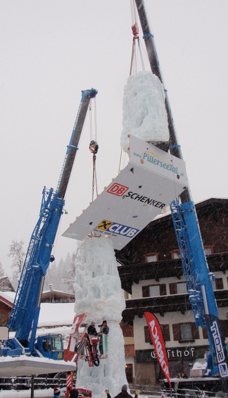 Eisklettern Fieberbrunn Turm fertig