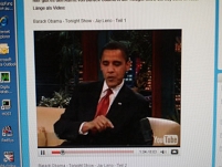 © blumenau und ein letztes mal: ein diesmal ernster Obama bei Leno.