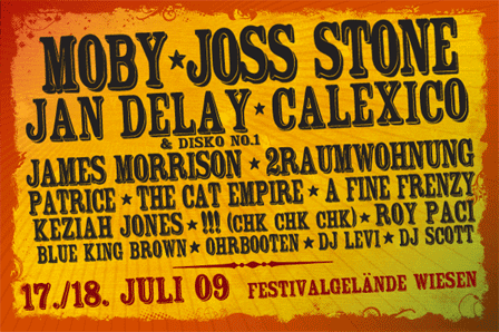 © Nuke Das Plakat des Nuke Festivals im Western Style mit dem Line Up des Festivals