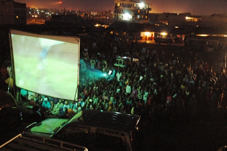 Slum TV Screening in Nairobi