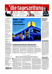 © taz Taz-Cover von Samstag, 18.4.09
