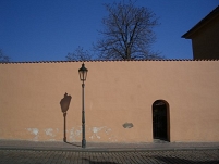 prague sun-lit wall