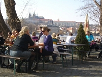 cafe scene in prague
