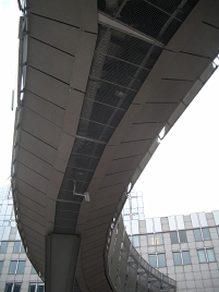 a bridge at the EU building