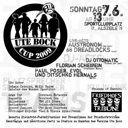 Flyer zum Ute Bock Cup