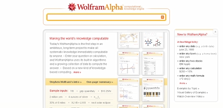 Screenshot von Wolfram Alpha