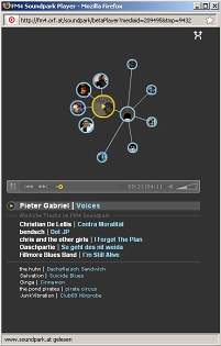 Screenshot des neuen Soundpark Players