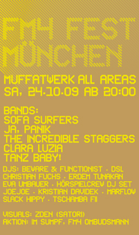 Flyer zum FM4 Fest in München