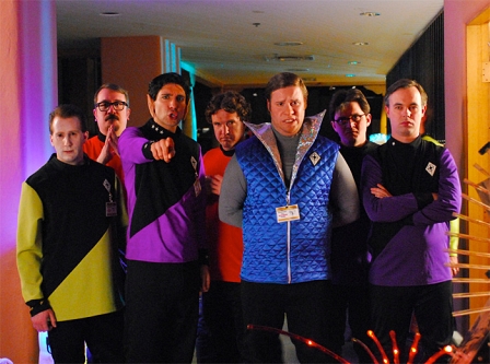 Star Trek Fans in Star Trek Uniformen: Szenenbild aus dem Film "Fanboys"