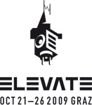 Logo des Elevate Festivals: Der Grazer Uhrturm