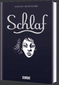 buchcover schlaf und gezeichneter frauenkopf