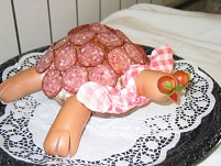 Schildkröte aus Wurst