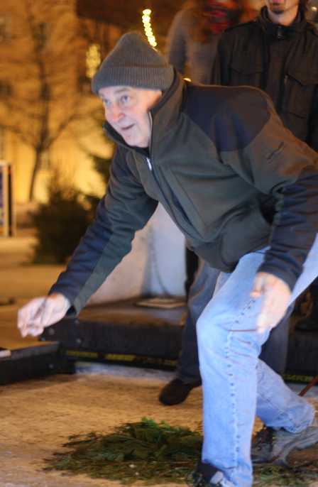 freeman beim eisstockschiessen