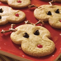 cookies mit renntiergesichtern