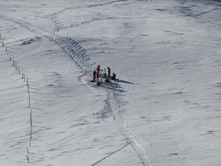 Freerider beim kollektiven Anlegen der Steigfelle