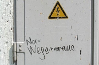 Grafitti "Norweger voraus"