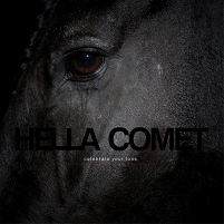 Hella Comet Albumcover "Celebrate Your Loss", ein wunderschöner, schwarzer Pferdekopf