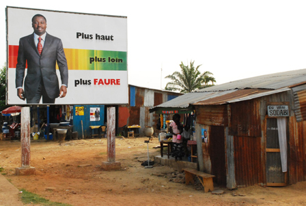 Großes Wahlplakat für Faure