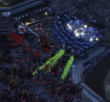 Screenshot aus dem Computerspiel "StarCraft II".