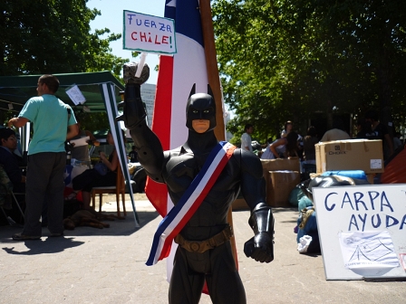 Batman mit chilenischer Flagge