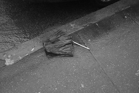 Regen, Brooklyn, Dead Umbrellas