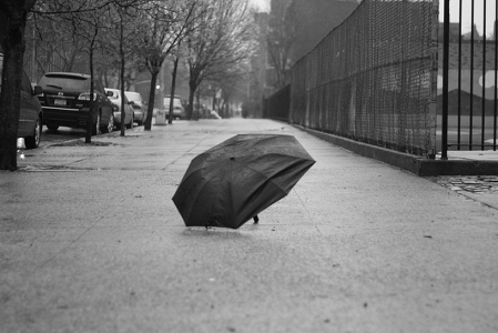 Regen, Brooklyn, Dead Umbrellas