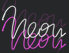 Neon-"Neon"-Schriftzug