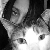 Monika Mitterndorfer mit Katze