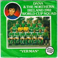 lp cover mit der nordirischen nationalmannschaft