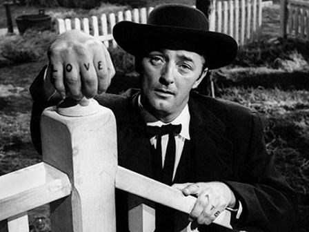 Robert Mitchum in "The Night of The Hunter"