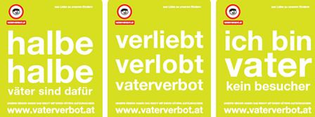 Vaterverbot Werbematerial