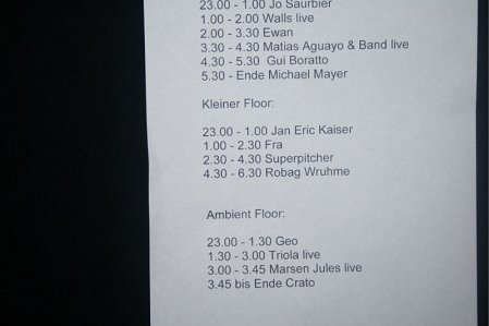 Line-Up Kompakt-Party